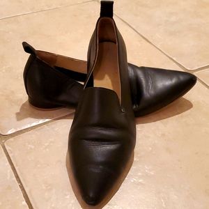 Leather flats